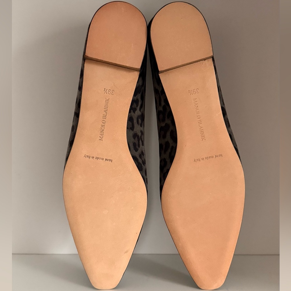 MANOLO BLAHNIK ‘Leo’ Suede Flats – Grey Leopard | EU 39.5 / US 9 - Picture 5 of 12